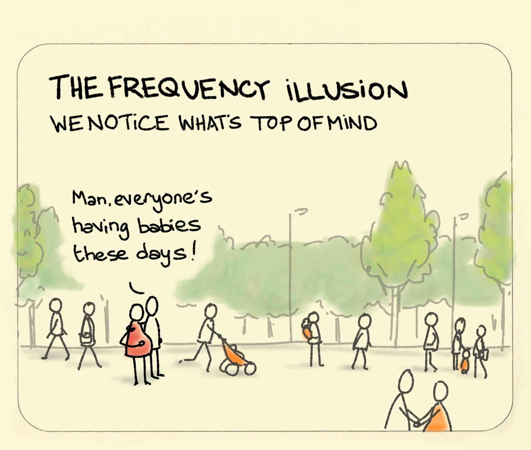 Frequency Illusion Illustration